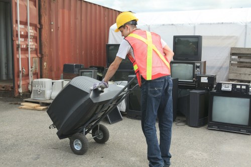 Specialized waste clearance vehicles in Hampstead